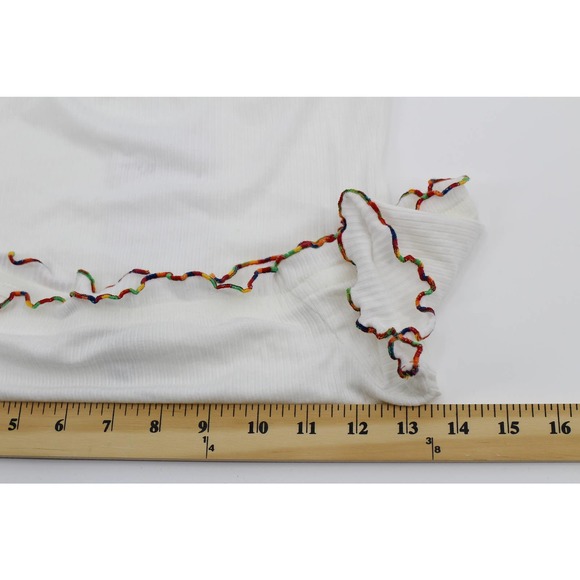 NWT Love Fire white stretchy off‎ the shoulder crop top small - Picture 7 of 7